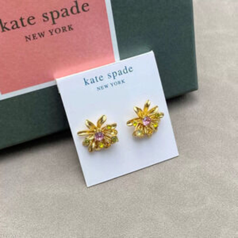 kate spade Colorful Rhinestone Chrysanthemum Metal Stud Earrings